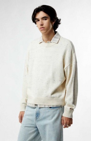 Chandails PacSun Cropped Crew Homme Blanche | 310298WUI