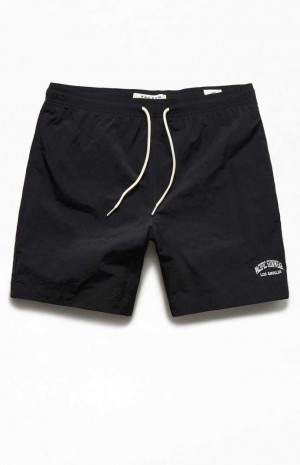 Chandails PacSun Nylon Collegiate 6.5" Swim Trunks Homme Noir | 835217PZA