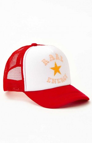 Chapeau PacSun Rare Energy Trucker Femme Rouge | 048739VJB