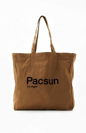 Handbags PacSun Los Angeles Tote Femme Marron | 820574BTD