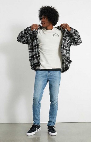 Jean PacSun Medium Indigo Mince Confort Stretch Homme Indigo | 807415GYF