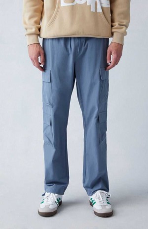 Pantalon PacSun Performance Stretch Blue Droit Cargo Homme Bleu | 470582QMN