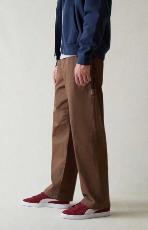 Pantalon PacSun Stretch Tela Brown gy Carpenter Homme Marron | 701836SYD