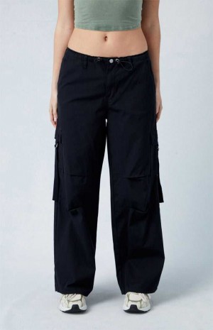 Pantalons PacSun Black Toggle gy Cargo Femme Grise Foncé | 216783RSB