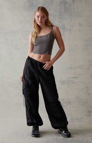 Pantalons PacSun D-Ring Pull-On Femme Noir | 087125NJS