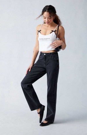 Pantalons PacSun Eco Black Low Rise Droit Leg Femme Indigo | 869537CYD