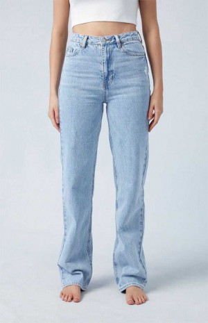 Pantalons PacSun Eco Light Indigo '90s Boyfriend Femme Indigo | 025681ETB