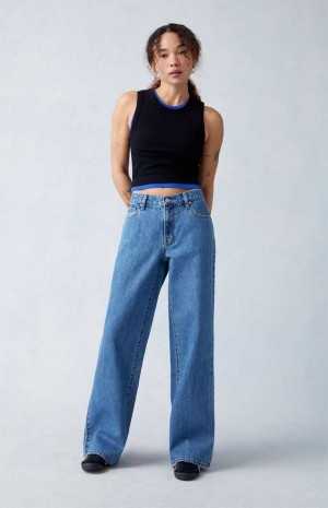 Pantalons PacSun Eco Medium Indigo Extreme gy Femme Indigo | 192056UWE