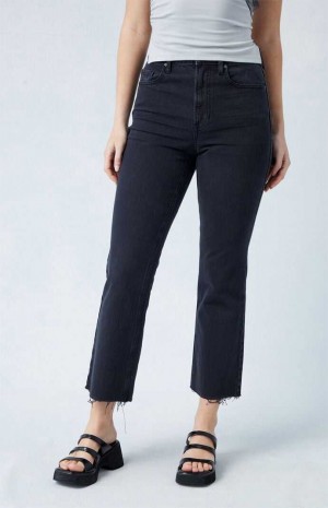 Pantalons PacSun Eco Stretch Black High Waisted Cropped Bootcut Femme Noir | 538204BHI