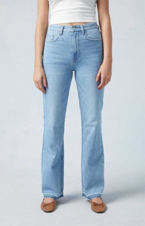 Pantalons PacSun Eco Stretch Light Indigo High Waisted Bootcut Femme Indigo | 825406UWA