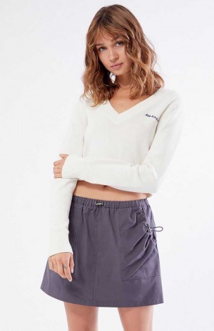 Pantalons PacSun Gray Bungie Pocket Mini Skirt Femme Grise | 638457SUM