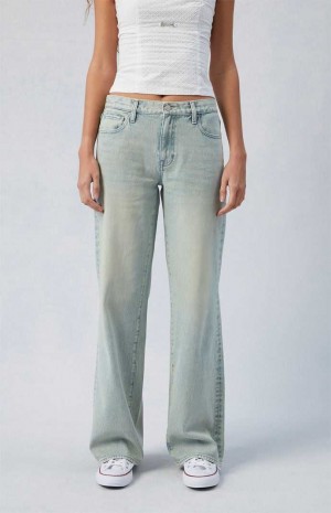 Pantalons PacSun Light Indigo Parker Extreme gy Femme Indigo | 834261YGS