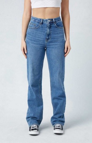 Pantalons PacSun Medium Blue '90s Boyfriend Femme Indigo | 019876AIE