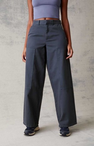 Pantalons PacSun Navy Larges Leg Femme Bleu Bleu Marine | 856471XMQ