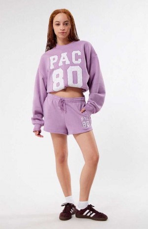 Pantalons PacSun Pac 1980 Easy Sweat Femme Violette | 032879ROB