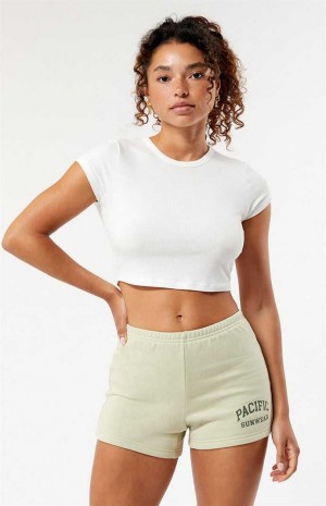 Pantalons PacSun Sage Arch Pacific Sunwear Sweat Femme Vert Olive | 571349OWR