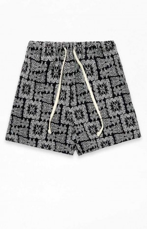 Short PacSun Black Paisley Tapestry Homme Noir | 173682KMW