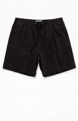 Short PacSun Black Twill Volley Homme Noir | 571098NKH