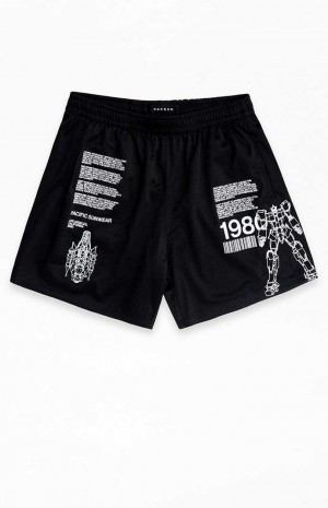 Short PacSun Mech Mesh Homme Noir | 187493WKO