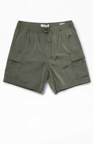 Short PacSun Olive Nylon Cargo Homme Vert | 857469ZPV