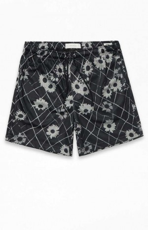 Short PacSun Printed Mesh Basketball Homme Noir | 268143OWK