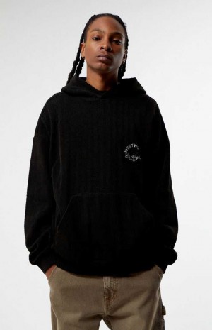 Sweat a Capuche PacSun Black Westwood Herringbone Homme Noir | 509234XRU