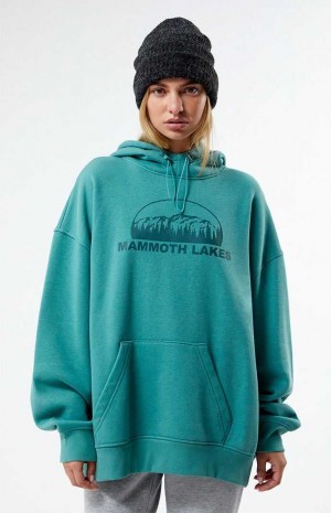 Sweat a Capuche PacSun Mammoth Funnel Neck Femme Vert | 904627RHK