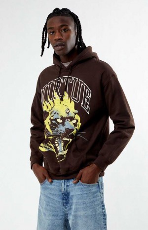 Sweat a Capuche PacSun Virtue Homme Chocolat | 398476PDH