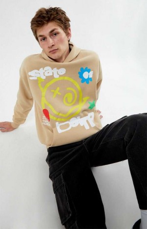 Sweat a Capuche PacSun Web Of Smiles Puff Homme Marron | 659713HAZ