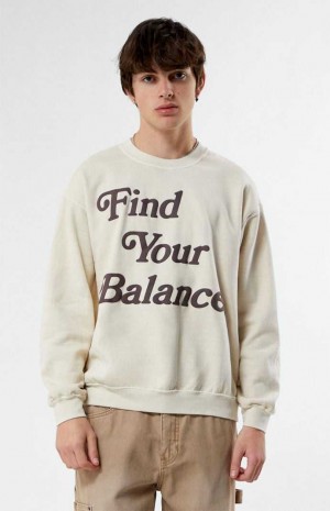 Sweats PacSun Find Your Balance Crew Neck Homme Marron | 475869JUN