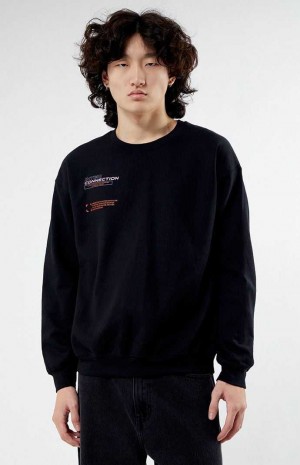 Sweats PacSun Interconnection Crew Neck Homme Noir | 574312HQC