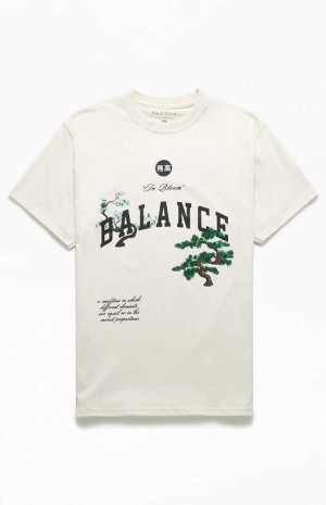 T-shirt PacSun Balance Homme Blanche | 472603FTO