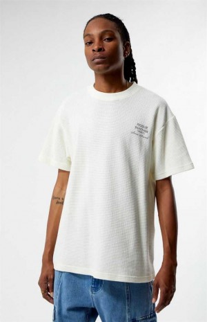 T-shirt PacSun Cream Underground Homme Blanche | 471530AQT