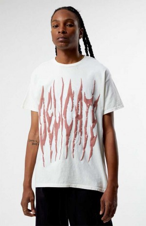 T-shirt PacSun Delicate Homme Blanche | 715869YCZ