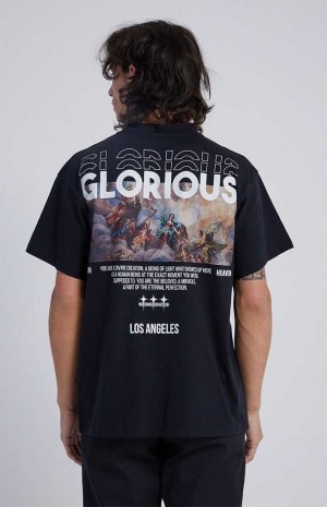 T-shirt PacSun Glorious Oversized Homme Noir | 490513SUG