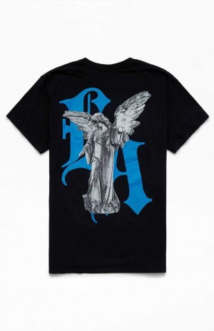 T-shirt PacSun LA Stone Angel Homme Noir | 497850XEV