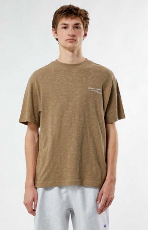 T-shirt PacSun Local Knit Homme Grise Marron | 934027LPK