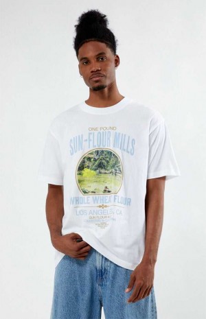 T-shirt PacSun Mills Homme Blanche | 034196INY