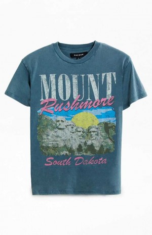 T-shirt PacSun Mount Rushmore Oversized Homme Bleu Marine | 715802XOC