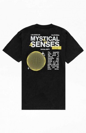 T-shirt PacSun Mystical Senses Oversized Homme Noir | 812765COH