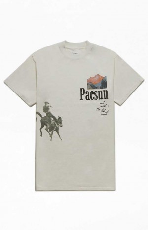 T-shirt PacSun Out West Homme Blanche | 269157AFH