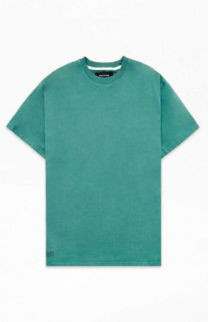 T-shirt PacSun Oversized Terry Homme Vert | 492751MQK