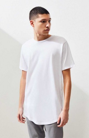 T-shirt PacSun PS Basics Willem Scallop Homme Blanche | 236589NHD