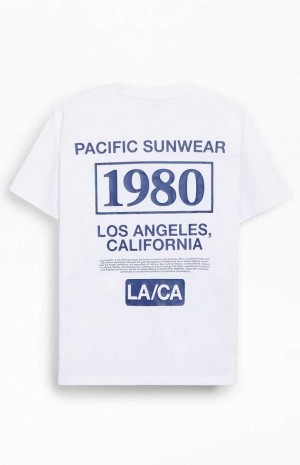 T-shirt PacSun Pacific Sunwear LA 1980 Homme Blanche | 095861GAH