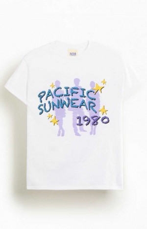 T-shirt PacSun Pacific Sunwear Starfade Homme Blanche | 704382DJX