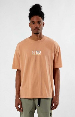 T-shirt PacSun Peach N80 Homme Corail | 281953MOL