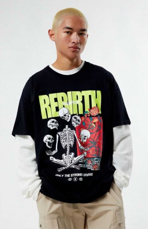 T-shirt PacSun Rebirth Homme Noir | 053927JHD