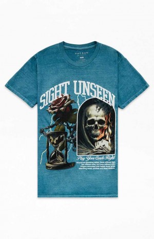 T-shirt PacSun Sight Unseen Homme Bleu | 346251FZT