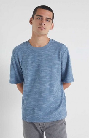 T-shirt PacSun Slate Blue Scout Texture Homme Bleu | 592487PTL