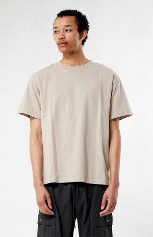 T-shirt PacSun Tan Premium Homme Marron | 621350CNQ